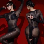 Silk Black Curve Body Suit